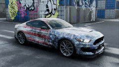 American Flag Custom Car Wrap Vinyl 160g Printed Car Vinyl Wrap