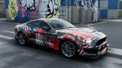 Spots Claws Black Red Printed Car Vinyl Wrap Bubble Free Polymeric PVC Material