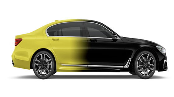 GMT Printable Vinyl Gredient in yellow and black Digital Color Changing Car Wrap 1.52*60m Size Substitute to MPI 1105
