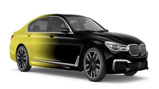 GMT Printable Vinyl Gredient in yellow and black Digital Color Changing Car Wrap 1.52*60m Size Substitute to MPI 1105