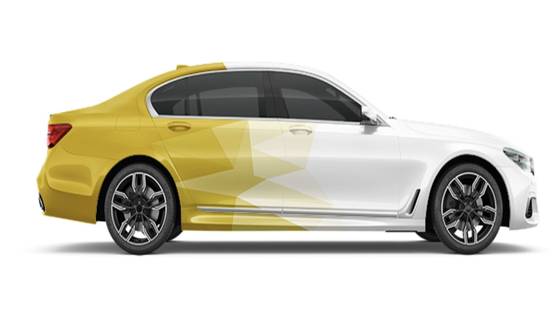 Two-color Block 2mil 3mil Gloss Vinyl Car Wrap Polymeric PVC Material