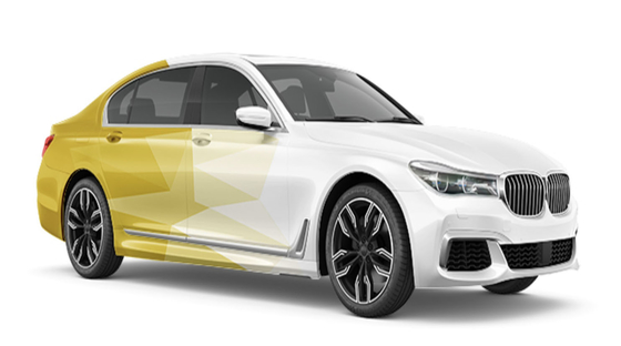 Two-color Block 2mil 3mil Gloss Vinyl Car Wrap Polymeric PVC Material