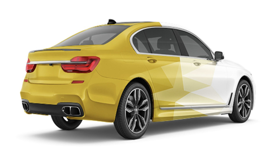 Two-color Block 2mil 3mil Gloss Vinyl Car Wrap Polymeric PVC Material