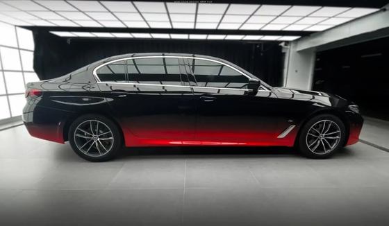 Red Gradient Automotive Vinyl Wrap Material , 80micron PVC Full Car Wrap Roll