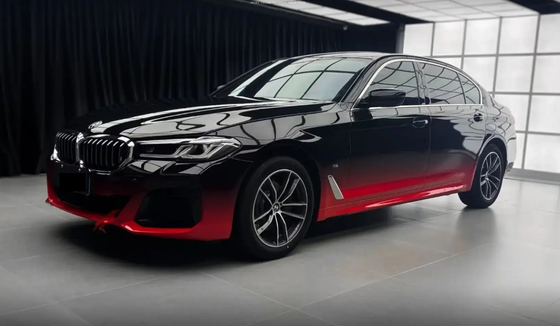 Red Gradient Automotive Vinyl Wrap Material , 80micron PVC Full Car Wrap Roll