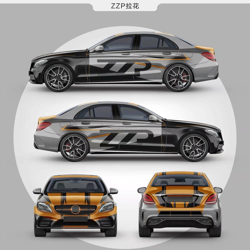 ZZP Garland Premium Car Wrapping Film , 50mic Color Flip Vinyl Wrap