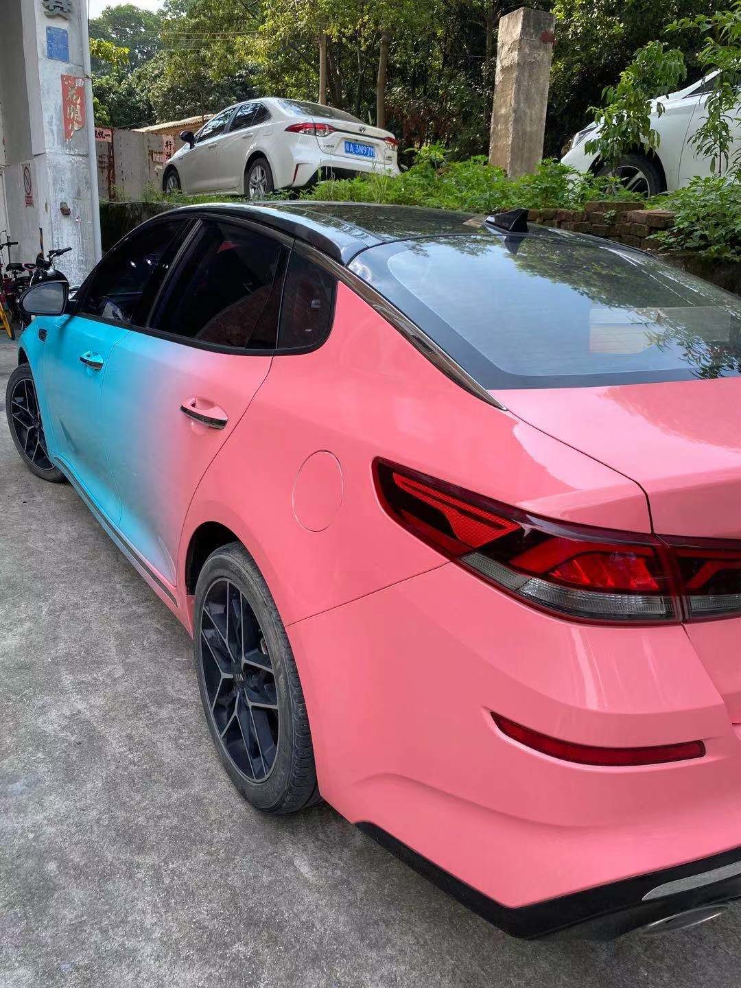 Custom Gradient Digital Color Changing Car Wrap Bubble Free Liner