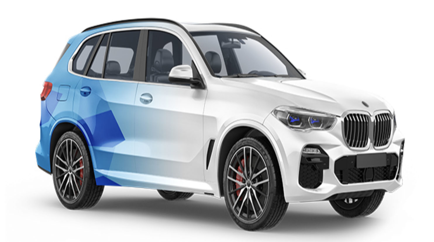 Block in Two-color Gredient Gloss Vinyl Car Wrap Film Color Changing DIY Design
