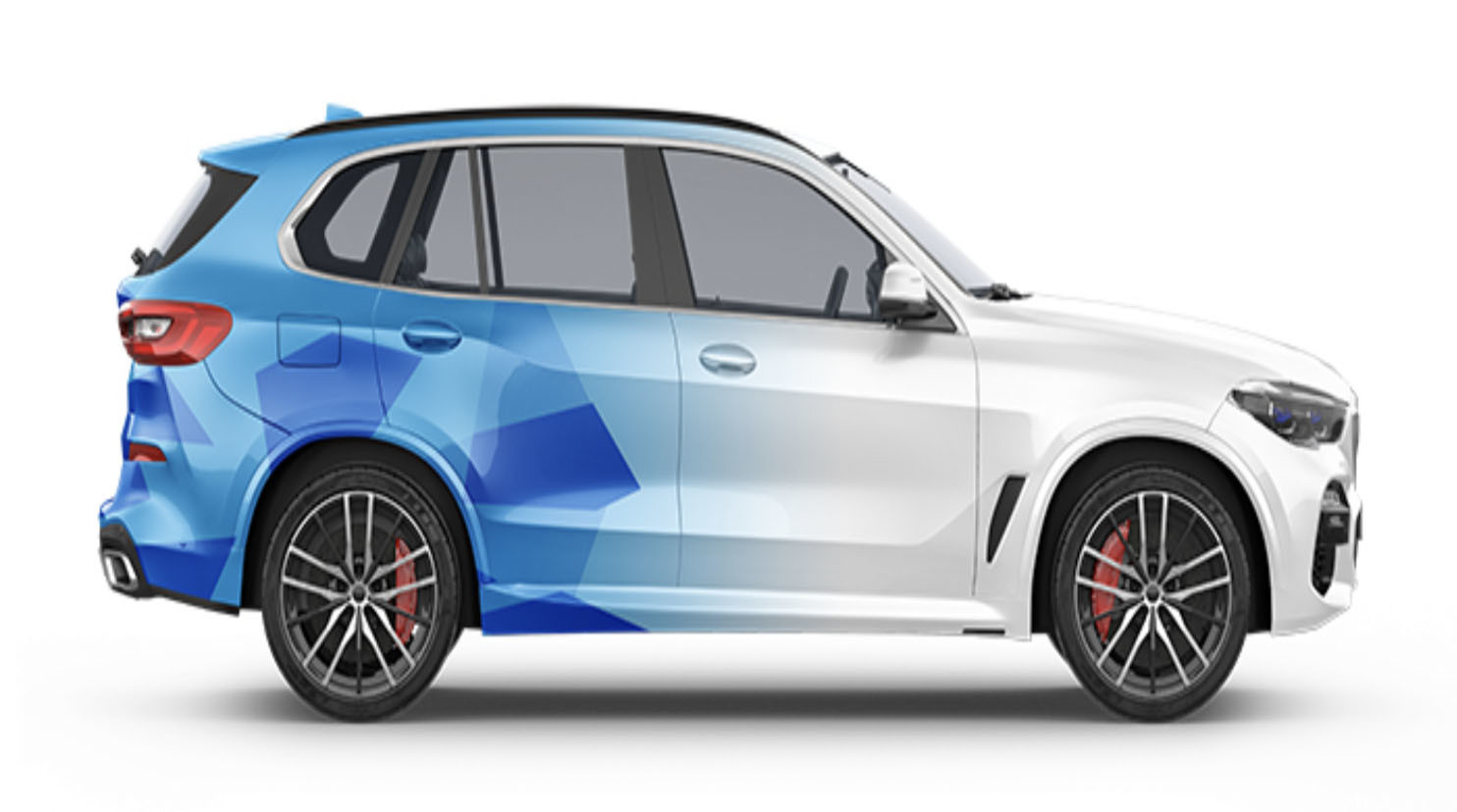 Block in Two-color Gredient Gloss Vinyl Car Wrap Film Color Changing DIY Design