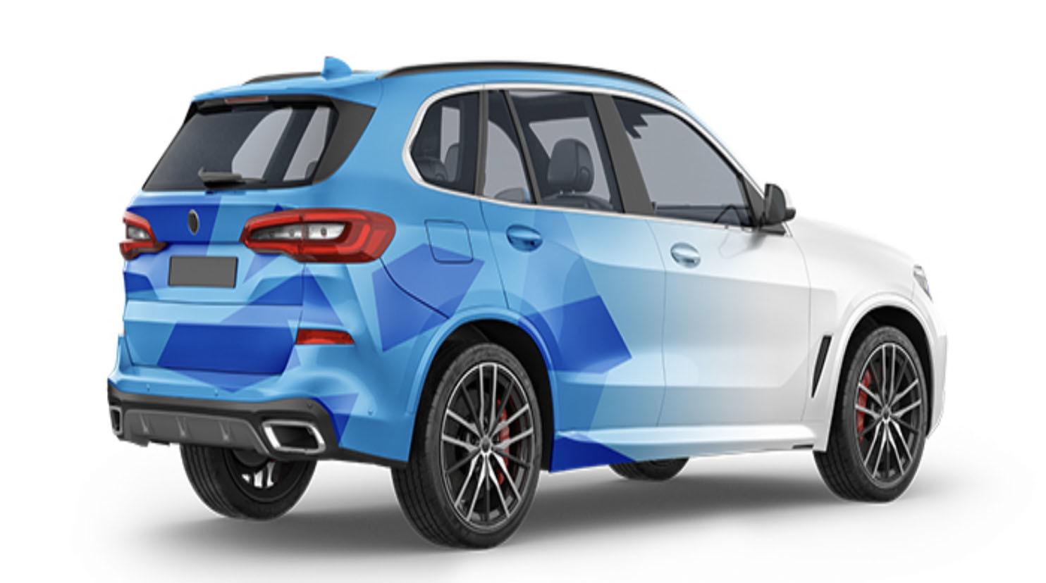 Block in Two-color Gredient Gloss Vinyl Car Wrap Film Color Changing DIY Design